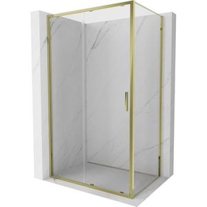 MEXEN/S Exo sprchový kout, posuvné dveře 100 x 85, transparent, zlato 8151-100-085-50-00 obraz