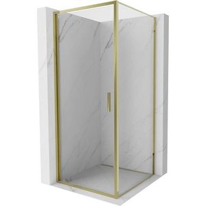 MEXEN/S Exo sprchový kout dveře křídlové 70 x 70, transparent, zlato 817-070-070-50-00 obraz