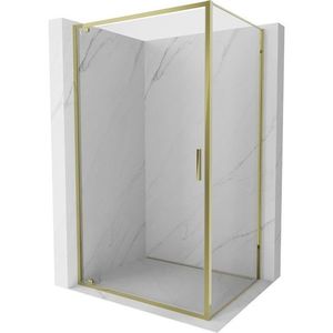 MEXEN/S Exo sprchový kout dveře křídlové 100 x 75, transparent, zlato 8181-100-075-50-00 obraz