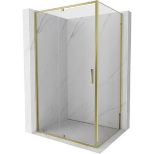 MEXEN/S Exo sprchový kout dveře křídlové 90 x 70, transparent, zlato 819-090-070-50-00 obraz