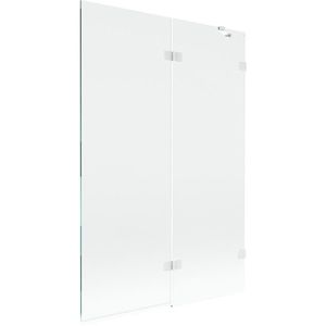 MEXEN/S Lunar vanová zástěna 2-křídlová pravá 120 x 150, transparent, bílá 897-120-100-20-00-P obraz