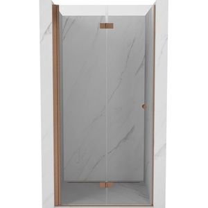 MEXEN MIST dveřní část zalamovací 60x200 cm 6mm měď kartáčovaná, čirá, levé 8A6-060-000-65-00-L obraz