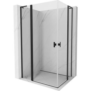 MEXEN/S Mist L Duo sprchový kout dveře křídlové 100 x 90, transparent, černá 8A4L-100-090-70-00 obraz