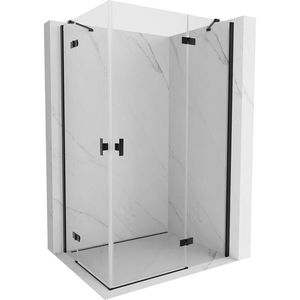 MEXEN/S Mist H Duo sprchový kout dveře křídlové 80 x 95, transparent, černá 8A5-080L-095P-70-00 obraz