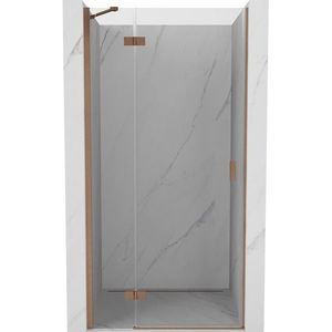 MEXEN/S Mist-H sprchové dveře křídlové levé 90, transparent, měď kartáčovaná 8A5-090-000-65-00-L obraz