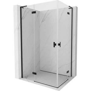 MEXEN/S Mist-H L Duo sprchový kout dveře křídlové 90 x 80, transparent, černá 8A5L-090L-080P-70-00 obraz