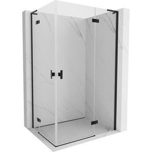 MEXEN/S Mist-H L Duo sprchový kout dveře křídlové 105 x 115, transparent, černá 8A5L-105L-115P-70-00 obraz