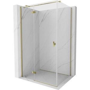 MEXEN/S Mist H T sprchový kout dveře křídlové levá 80 x 95, transparent, zlato 8A5T-080-095-50-00-L obraz
