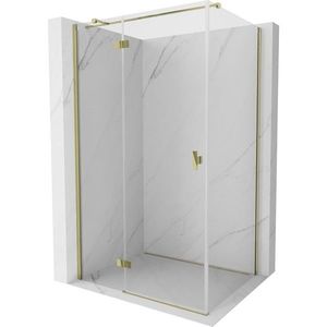 MEXEN/S Mist H T sprchový kout dveře křídlové levá 85 x 95, transparent, zlato 8A5T-085-095-50-00-L obraz
