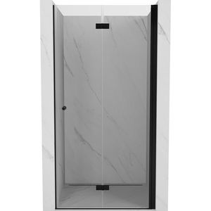 MEXEN MIST dveřní část zalamovací 70x200 cm 6mm černá, čirá, pravé 8A6-070-000-70-00-P obraz