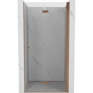 MEXEN MIST dveřní část zalamovací 80x200 cm 6mm měď kartáčovaná, čirá, pravé 8A6-080-000-65-00-P obraz