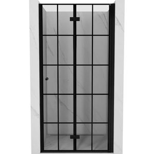 MEXEN MIST dveřní část zalamovací 100x200 cm 6mm černá, dekor, pravé 8A6-100-000-70-77-P obraz