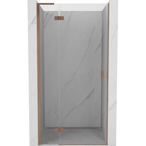 MEXEN/S Mist-H L sprchové dveře křídlové levé 90, transparent, měď kartáčovaná 8A5L-090-000-65-00-L obraz