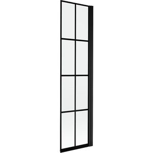 MEXEN MIST vanová zástěna 50x150 cm 6mm 1-s, černá, dekor, pravá 8A9-050-001-70-77-P obraz