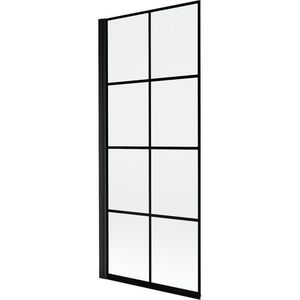 MEXEN MIST vanová zástěna 80x150 cm 6mm 1-s, černá, dekor, levá 8A9-080-001-70-77-L obraz