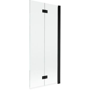 MEXEN MIST vanová zástěna 80x150 cm 6mm 2-s, černá, čirá, pravá 8A9-080-002-70-00-P obraz