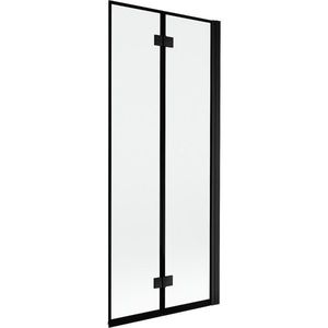 MEXEN MIST vanová zástěna 80x150 cm 6mm 2-s, černá, okraj, pravá 8A9-080-002-70-70-P obraz