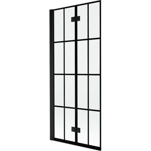 MEXEN MIST vanová zástěna 80x150 cm 6mm 2-s, černá, dekor, levá 8A9-080-002-70-77-L obraz