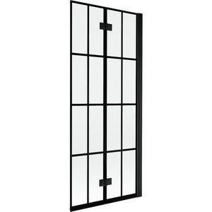 MEXEN MIST vanová zástěna 80x150 cm 6mm 2-s, černá, dekor, pravá 8A9-080-002-70-77-P obraz