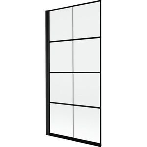 MEXEN MIST vanová zástěna 90x150 cm 6mm 1-s, černá, dekor, levá 8A9-090-001-70-77-L obraz
