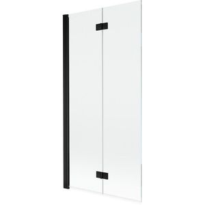 MEXEN MIST vanová zástěna 90x150 cm 6mm 2-s, černá, čirá, levá 8A9-090-002-70-00-L obraz