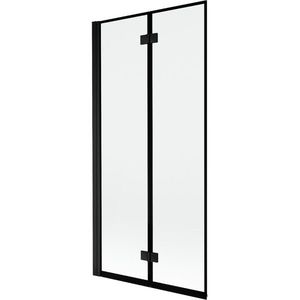 MEXEN MIST vanová zástěna 90x150 cm 6mm 2-s, černá, okraj, levá 8A9-090-002-70-70-L obraz