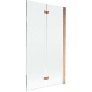 MEXEN MIST vanová zástěna 100x150 cm 6mm 2-s, měď kartáčovaná, čirá, pravá 8A9-100-002-65-00-P obraz