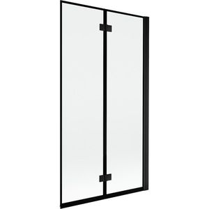 MEXEN MIST vanová zástěna 100x150 cm 6mm 2-s, černá, okraj, pravá 8A9-100-002-70-70-P obraz