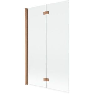 MEXEN MIST vanová zástěna 110x150 cm 6mm 2-s, měď kartáčovaná, čirá, levá 8A9-110-002-65-00-L obraz