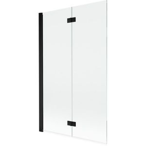 MEXEN MIST vanová zástěna 110x150 cm 6mm 2-s, černá, čirá, levá 8A9-110-002-70-00-L obraz