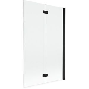 MEXEN MIST vanová zástěna 110x150 cm 6mm 2-s, černá, čirá, pravá 8A9-110-002-70-00-P obraz
