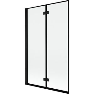 MEXEN MIST vanová zástěna 110x150 cm 6mm 2-s, černá, okraj, levá 8A9-110-002-70-70-L obraz