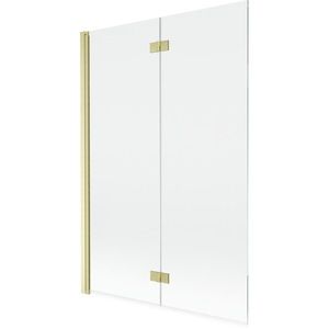 MEXEN MIST vanová zástěna 120x150 cm 6mm 2-s, zlatá kartáčovaná, čirá, levá 8A9-120-002-55-00-L obraz