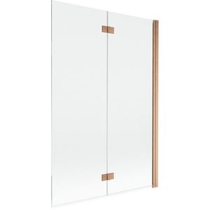 MEXEN MIST vanová zástěna 120x150 cm 6mm 2-s, měď kartáčovaná, čirá, pravá 8A9-120-002-65-00-P obraz