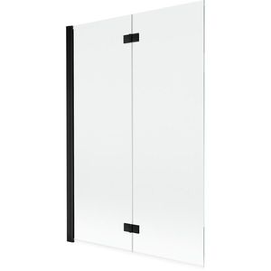 MEXEN MIST vanová zástěna 120x150 cm 6mm 2-s, černá, čirá, levá 8A9-120-002-70-00-L obraz