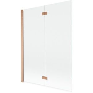 MEXEN MIST vanová zástěna 130x150 cm 6mm 2-s, měď kartáčovaná, čirá, levá 8A9-130-002-65-00-L obraz