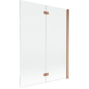 MEXEN MIST vanová zástěna 130x150 cm 6mm 2-s, měď kartáčovaná, čirá, pravá 8A9-130-002-65-00-P obraz