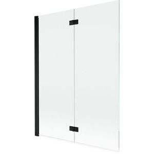 MEXEN MIST vanová zástěna 130x150 cm 6mm 2-s, černá, čirá, levá 8A9-130-002-70-00-L obraz