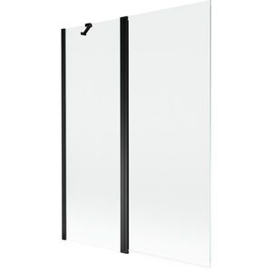 MEXEN MIST vanová zástěna 130x150 cm 6mm f+s, černá, čirá 8A9-130-011-70-00 obraz