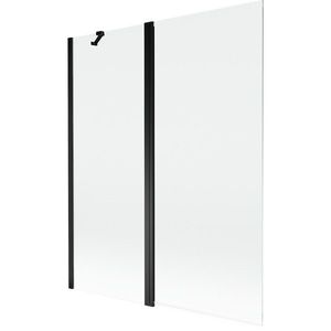 MEXEN MIST vanová zástěna 140x150 cm 6mm f+s, černá, čirá 8A9-140-011-70-00 obraz