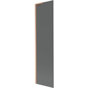 MEXEN/S Next L vanová zástěna FIX 50 x 150, grafit, měď kartáčovaná 895-050-000-03-40-65 obraz