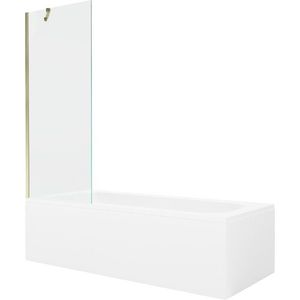 MEXEN/S Vega obdélníková vana 150 x 70 cm s panelem + vanová zástěna 70, transparent, zlatá 550115070X9507000050 obraz