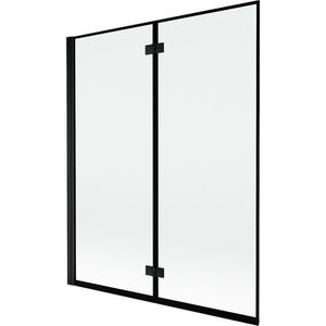 MEXEN MIST vanová zástěna 140x150 cm 6mm 2-s, černá, okraj, levá 8A9-140-002-70-70-L obraz
