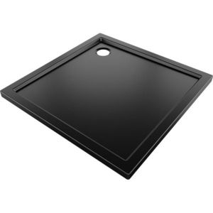 MEXEN Flow Sprchová vanička čtvercová slim 90 x 90, černá mat 46S709090 obraz