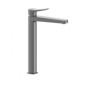 KFA Malaga umyvadlová baterie, nástěnná se závěrem klik-klak, PVD gun metal grey 4522-712-61 obraz