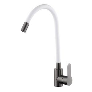 VELAZO Kuchyňská baterie s flexibilním výtokem bílá / grafit VELAZ8105BW obraz