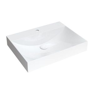 OMNIRES NAXOS M+ umyvadlo na desku/závěstné, 60 x 46 cm bílá lesk /BP/ NAXOS600BP obraz
