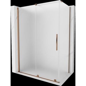 MEXEN/S Velar sprchový kout, posuvné dveře 140 x 80, dekor, růžové zlato 871-140-080-31-60 obraz