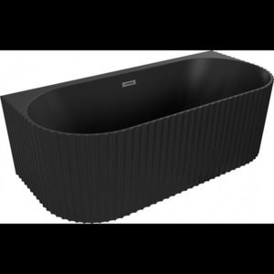 MEXEN/S Sella volně stojící vana nástěnná reliéf 170 x 80, černá mat, sifon a přepad grafit metal 52711708071-95 obraz