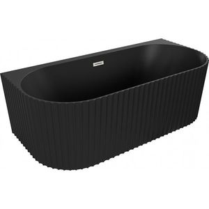 MEXEN/S Sella volně stojící vana nástěnná reliéf 170 x 80, černá mat, sifon a přepad nikl kartáčovaný 52711708071-97 obraz
